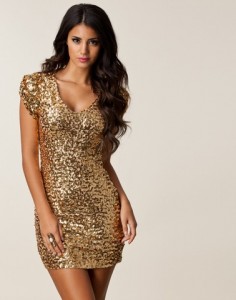Guld kjole